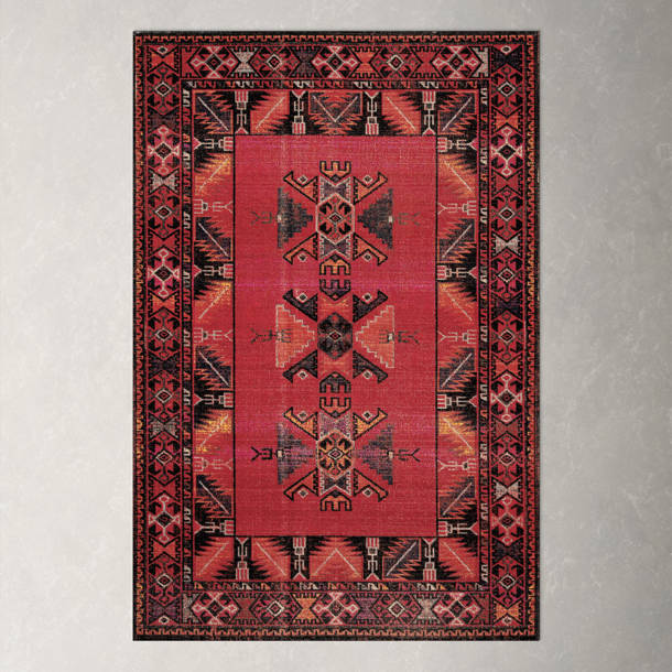 Ovid Tangerine/Rust/Blue/Ivory/Multi Rug & Reviews AllModern